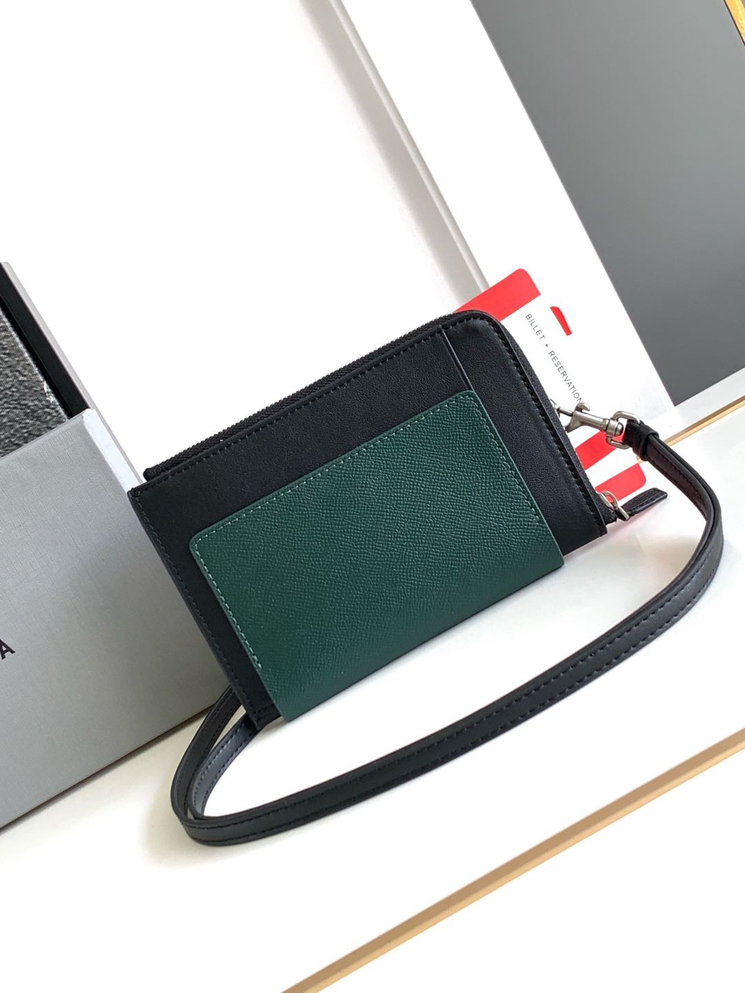 Hourglass iconic Men's Light Green Passport Long Wallet 1 Ticket - Bag - Gorchic - $139.99