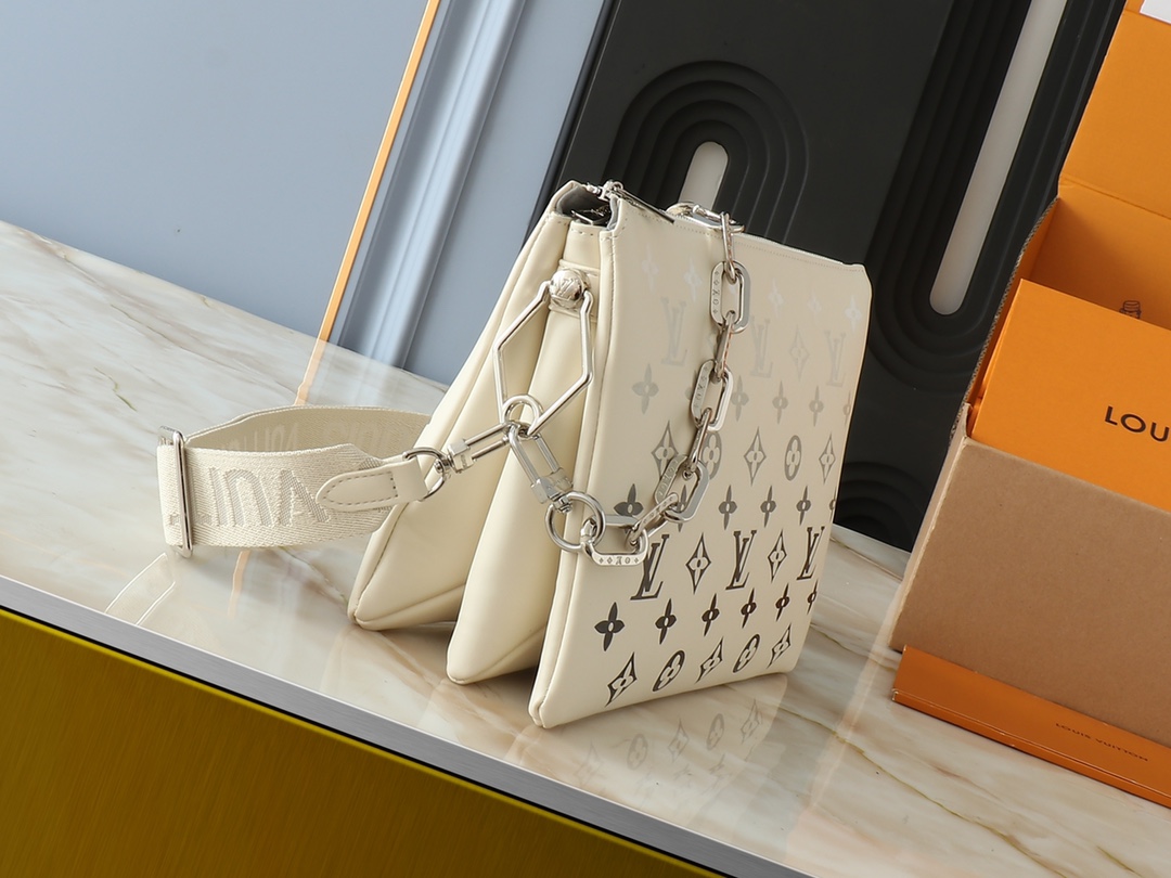 Designer Monogram Coussin White Small Handbag - Gorchic - $135.99