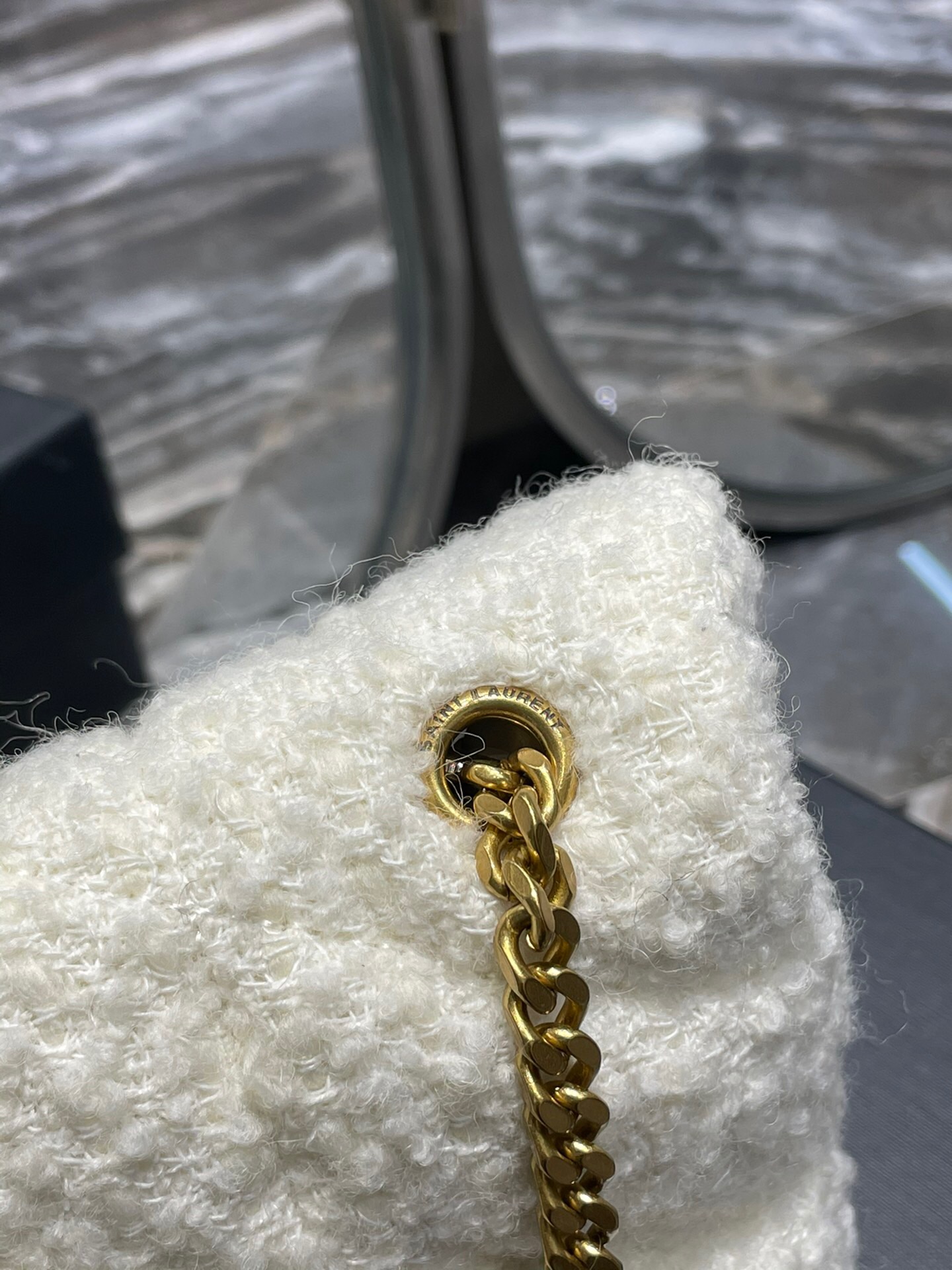 Lady Designer Loulou Puffer small shoulder bag white - Bag - Gorchic - $183.99