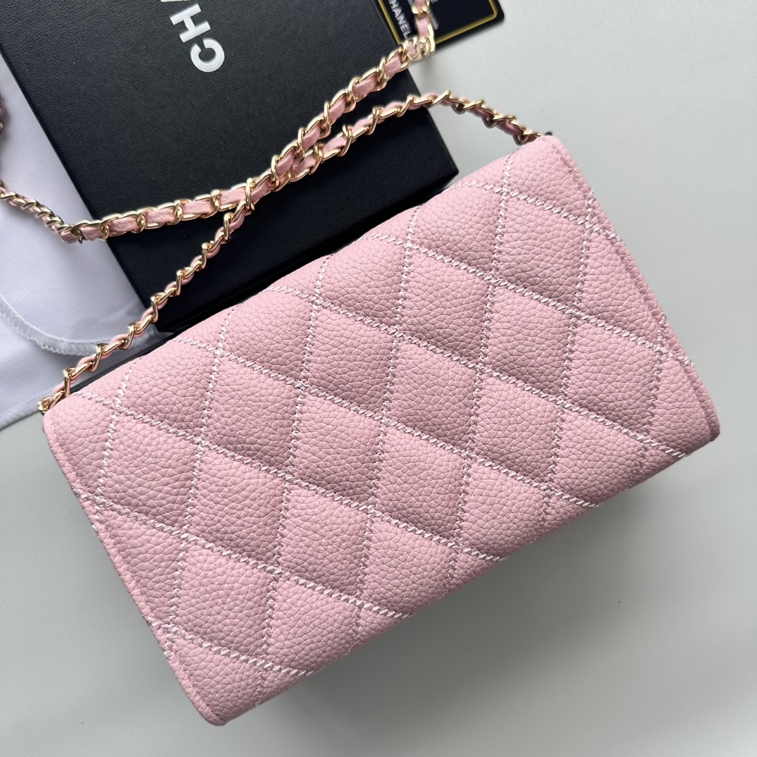 CC Inspired Chain Shoulder Crossbody Small Bag - Pink Bag - Gorchic - $101.99
