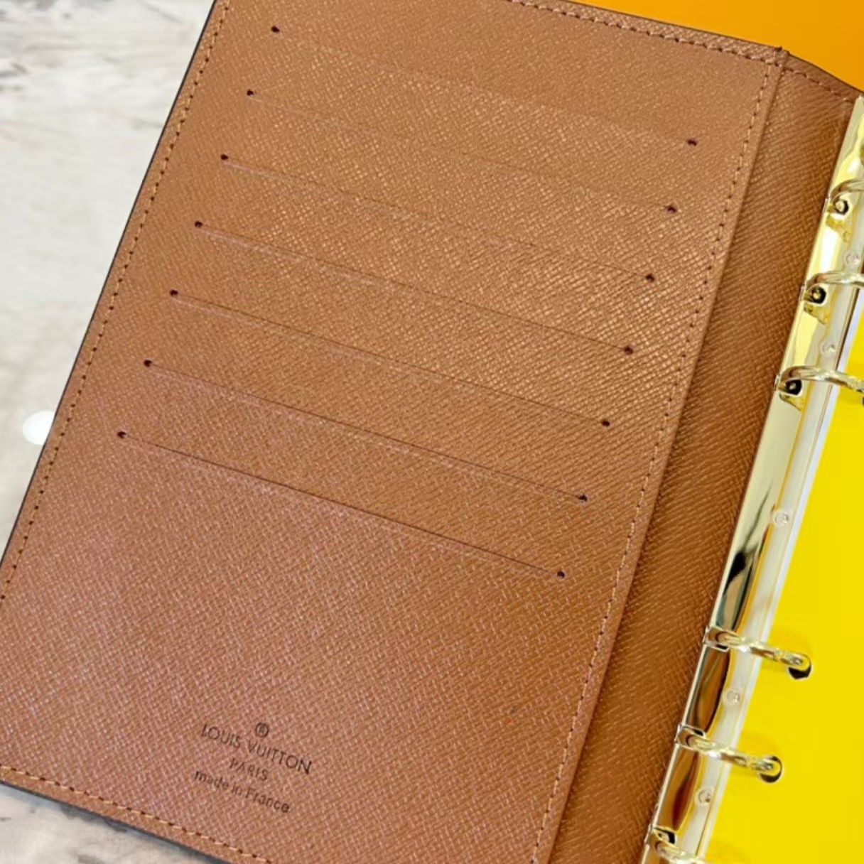 Designer Monogram Medium Ring Agenda Cover - Gorchic - $100.99