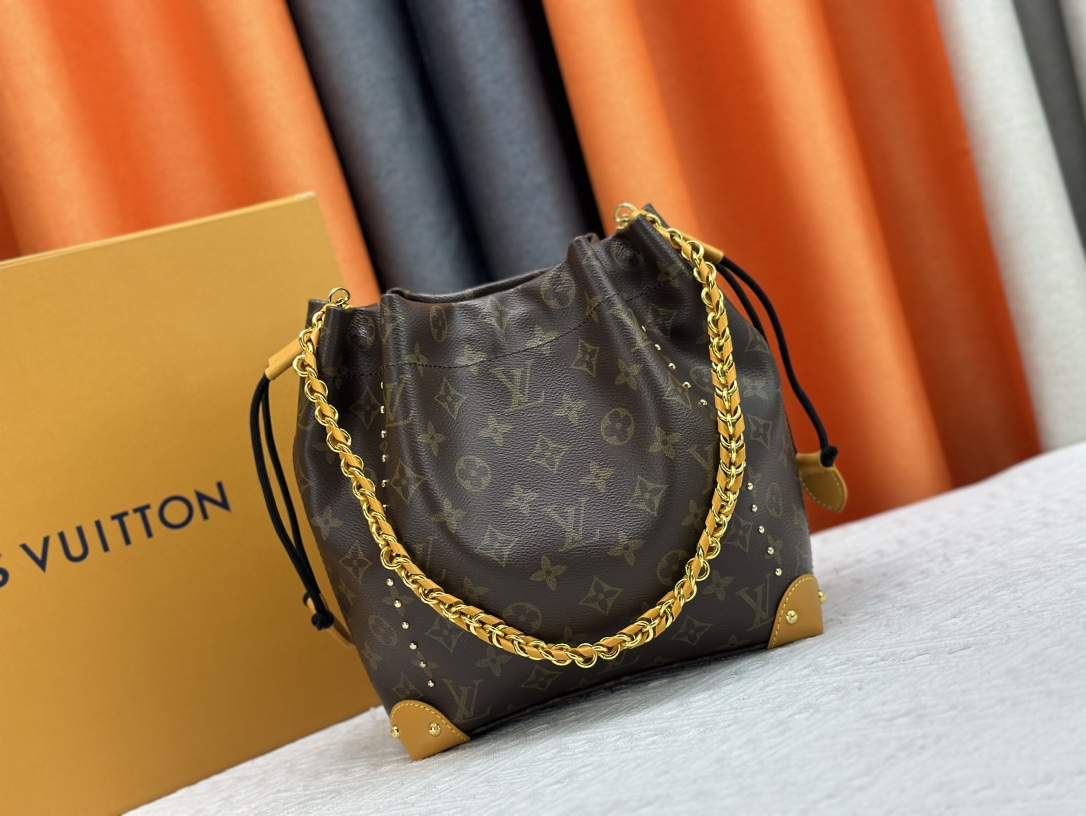 Designer Monogram Early Spring 2025 Bucket Bag - Coffee Color - Gorchic - $135.99