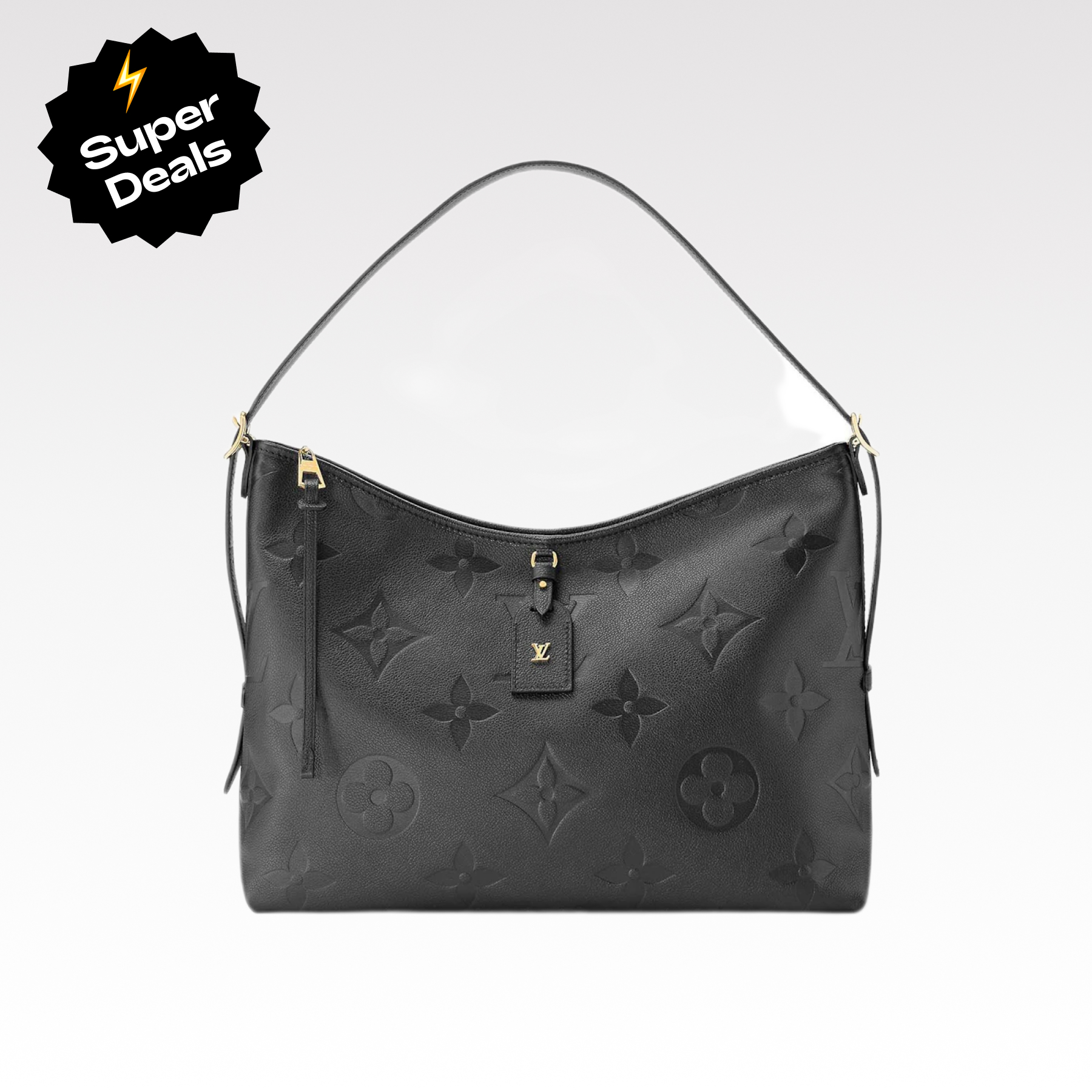 Designer Monogram  CarryAll MM - Black Bag - Gorchic - $118.99