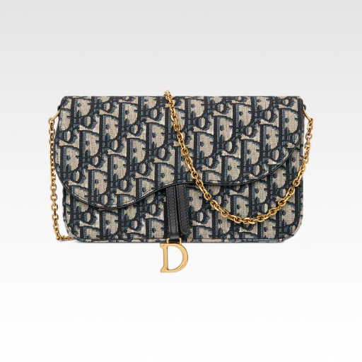 D Inspired SADDLE bag Blue D Inspired Oblique Jacquard S5614CTZQ_M928 - Bag - Gorchic - $138.99