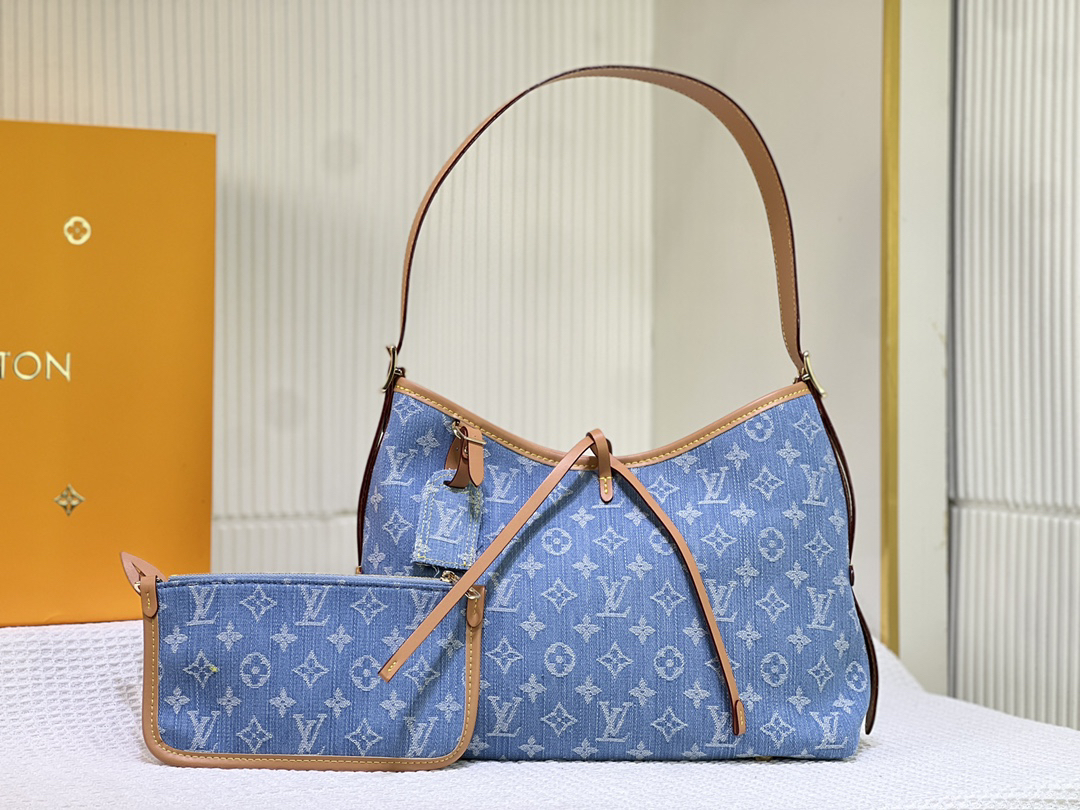 Designer Monogram CarryAll PM M11462 Blue - Bag - Gorchic - $128.99