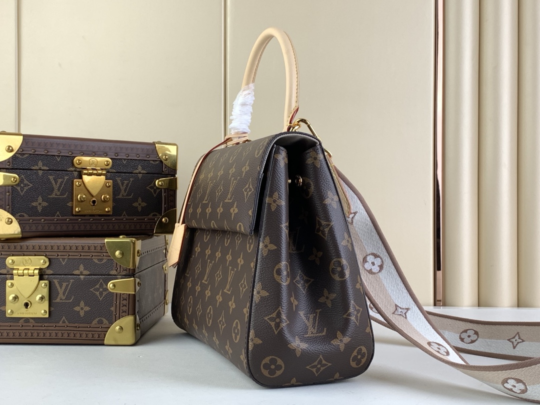 Designer Monogram Cluny BB Monogram Canvas Tote Bag - Gorchic - $132.99