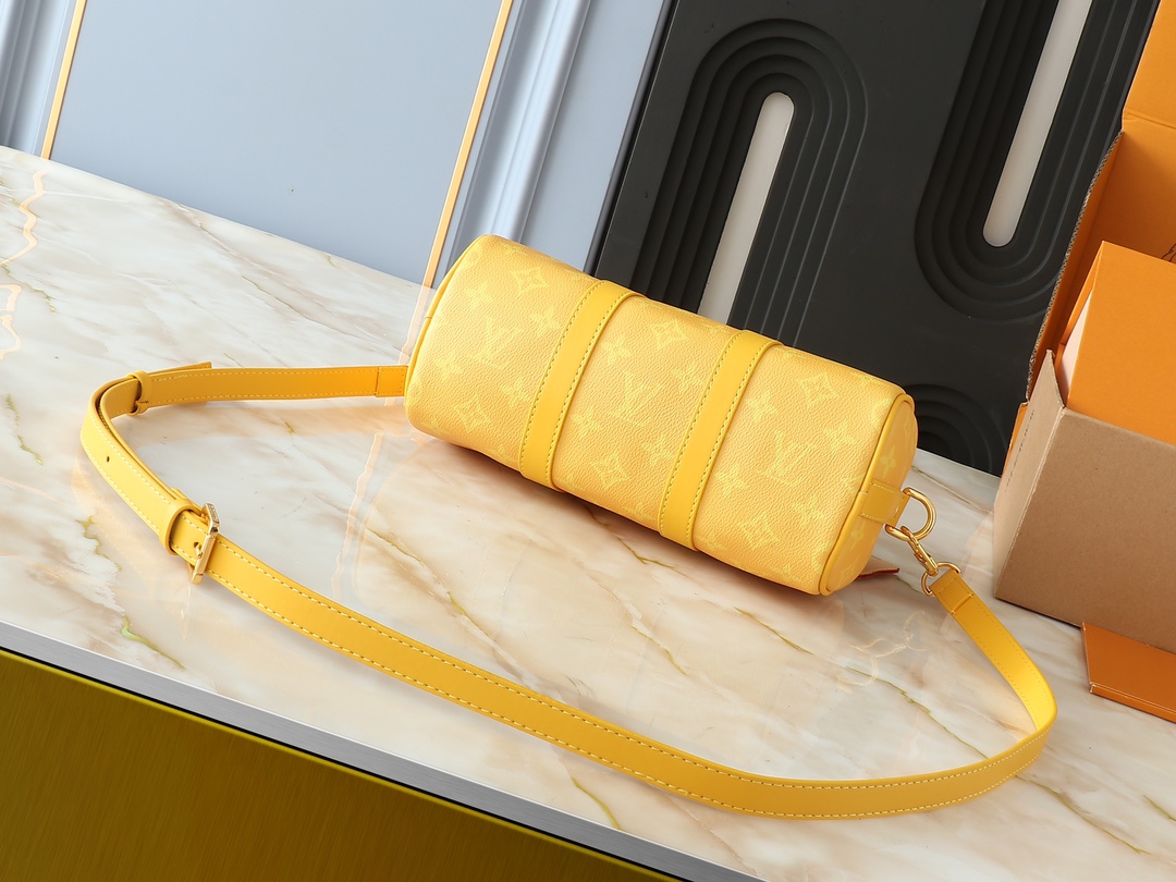 Designer Monogram Keepall 25 Yellow Pillow Bag - Gorchic - $135.99