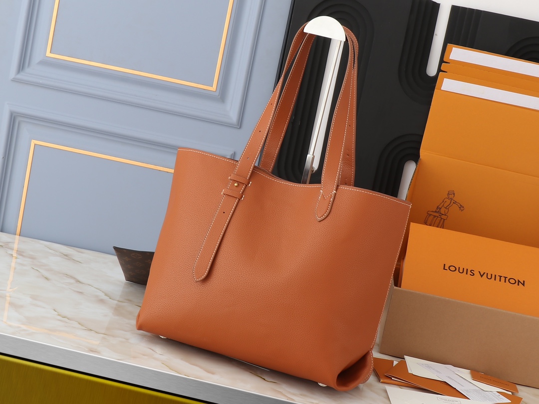 Designer Monogram Low Key Cabas MM Brown - Bag - Gorchic - $134.99