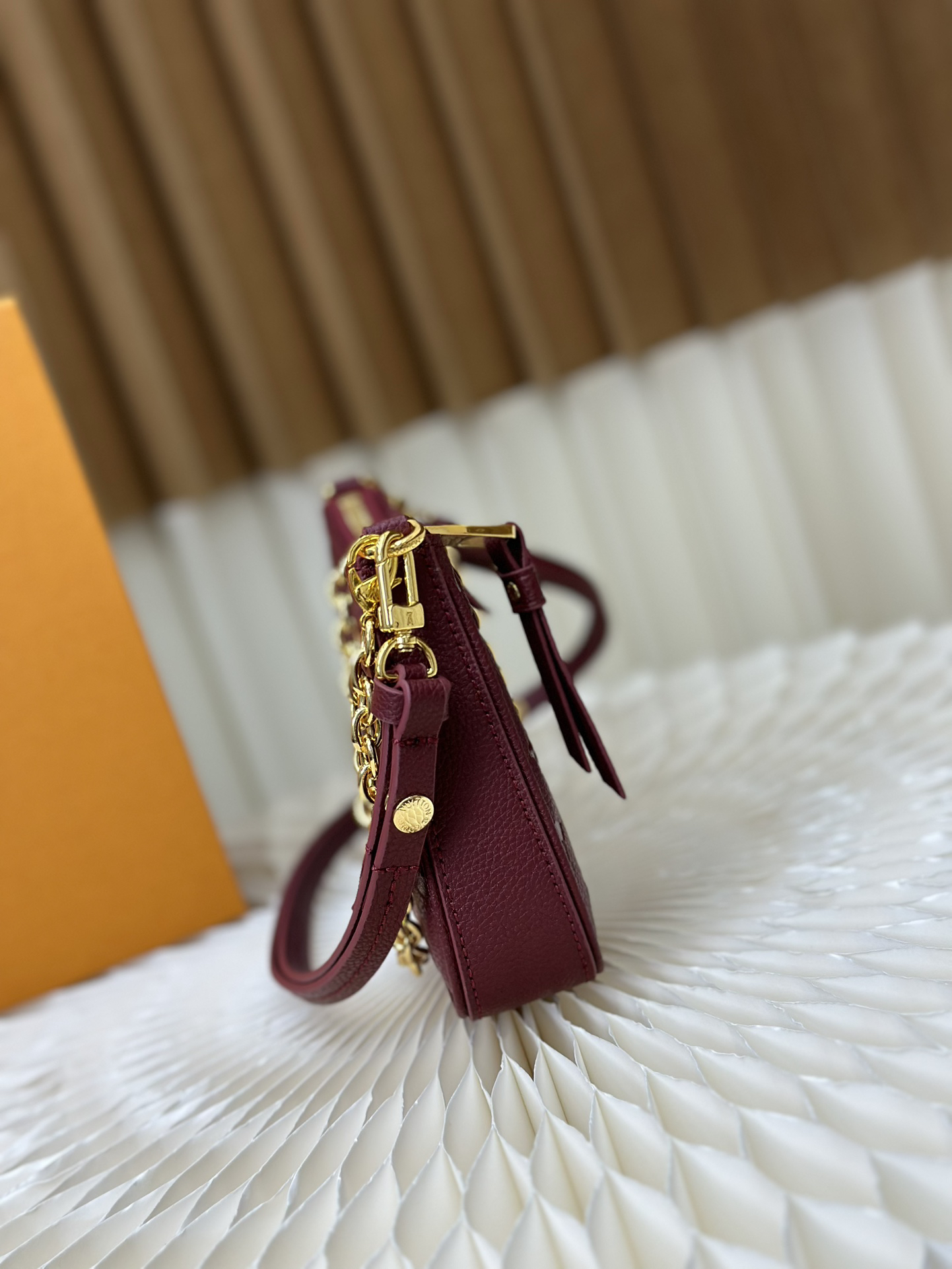 Designer Monogram Easy Pouch On Strap Handbag - Red - Gorchic - $107.99