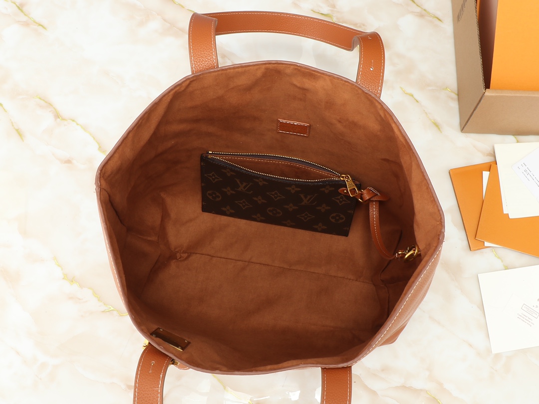 Designer Monogram Low Key Cabas MM Brown - Bag - Gorchic - $134.99