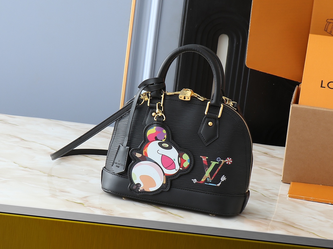 Designer Monogram x Murakami  x TM Alma BB Epi Black Bag - Gorchic - $138.99
