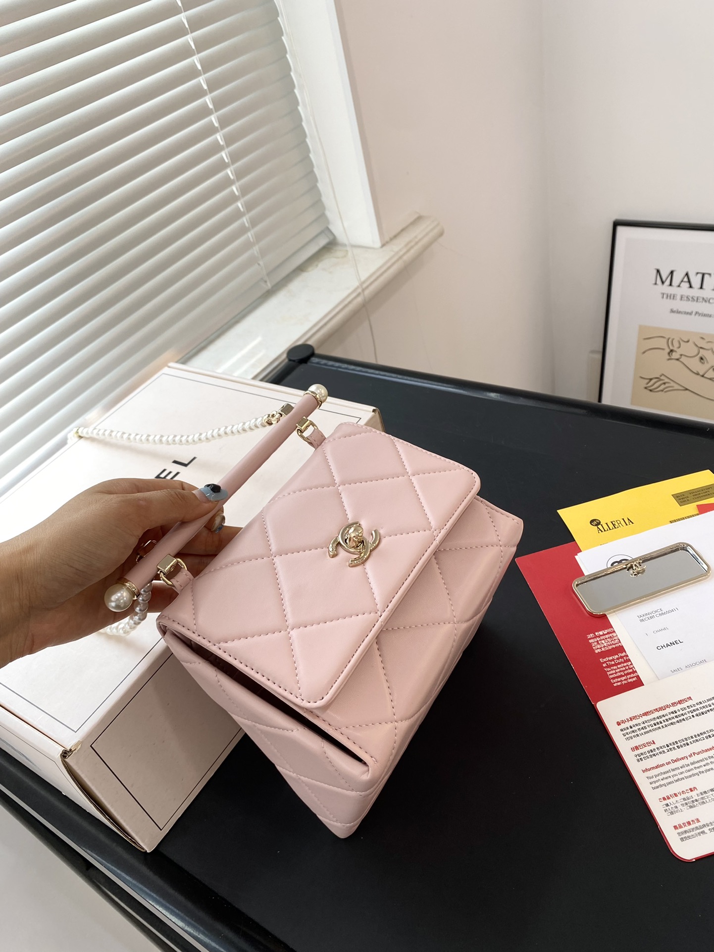 CC Inspired Mini Flap Bag with Top Handle-Pink - Bag - Gorchic - $135.99