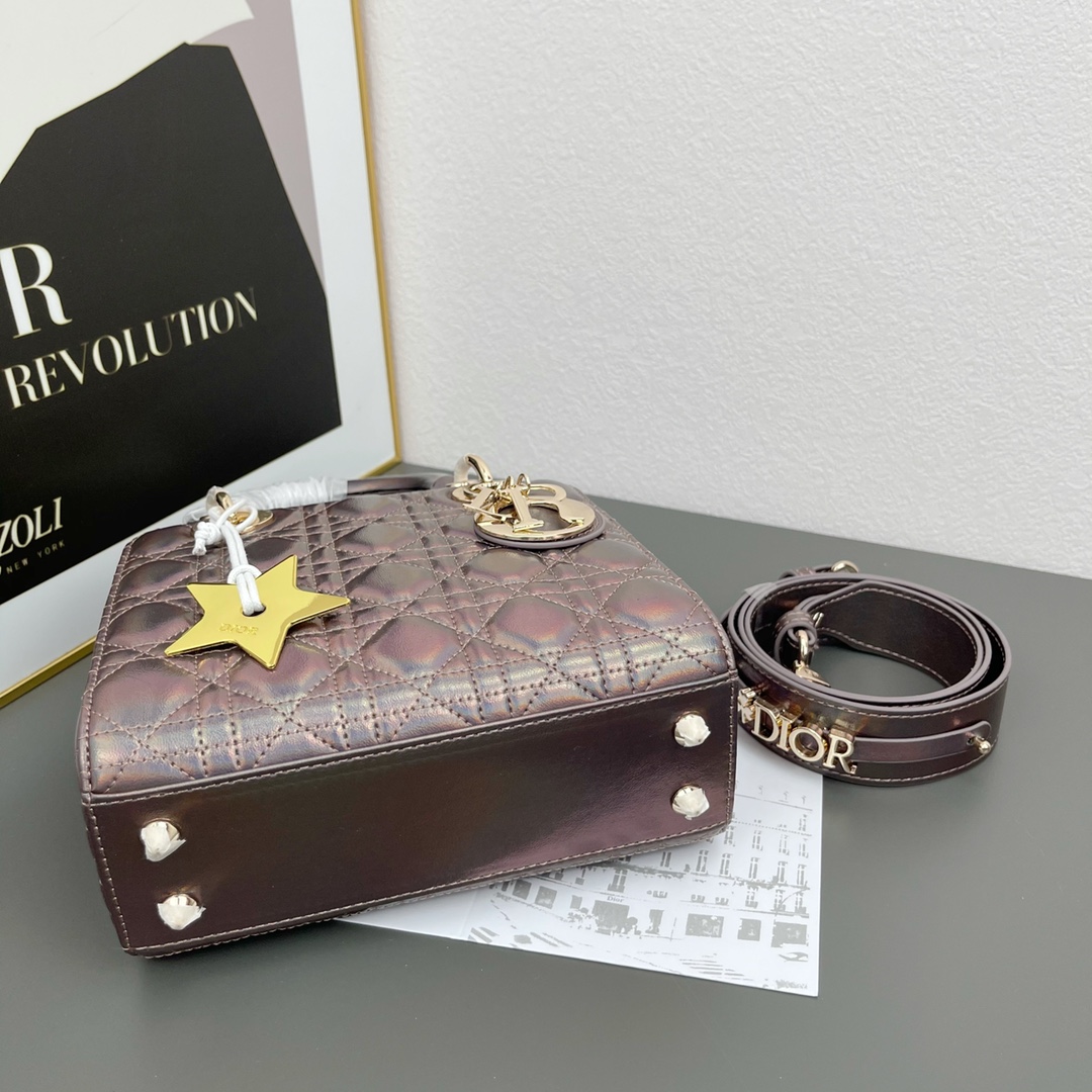 D Inspired Small Lady D Inspired Bag Cannage Calfskin - Bag - Gorchic - $167.99