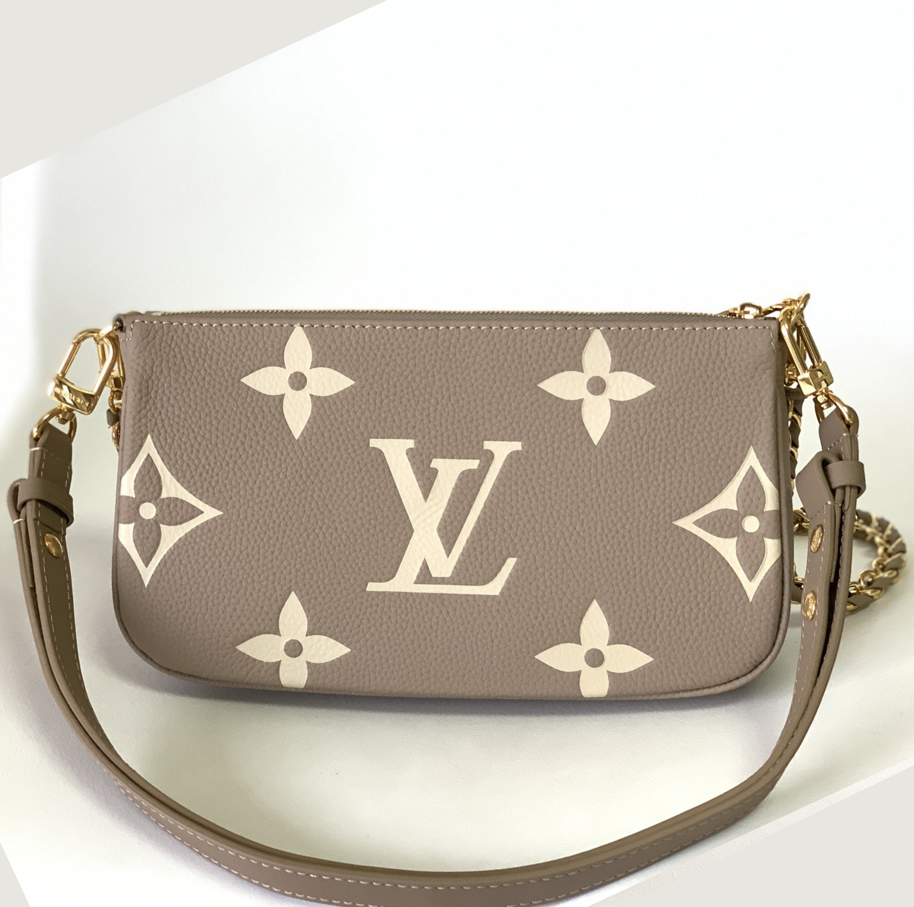 Designer Monogram Multi Pochette Accessoires Crossbody Brown Bag - Gorchic - $108.99