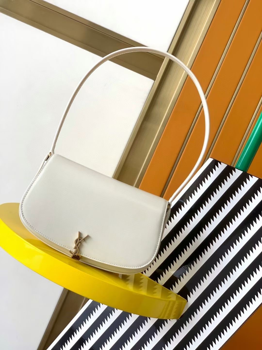 Lady Designer Voltaire mini leather shoulder bag-White - Bag - Gorchic - $131.99