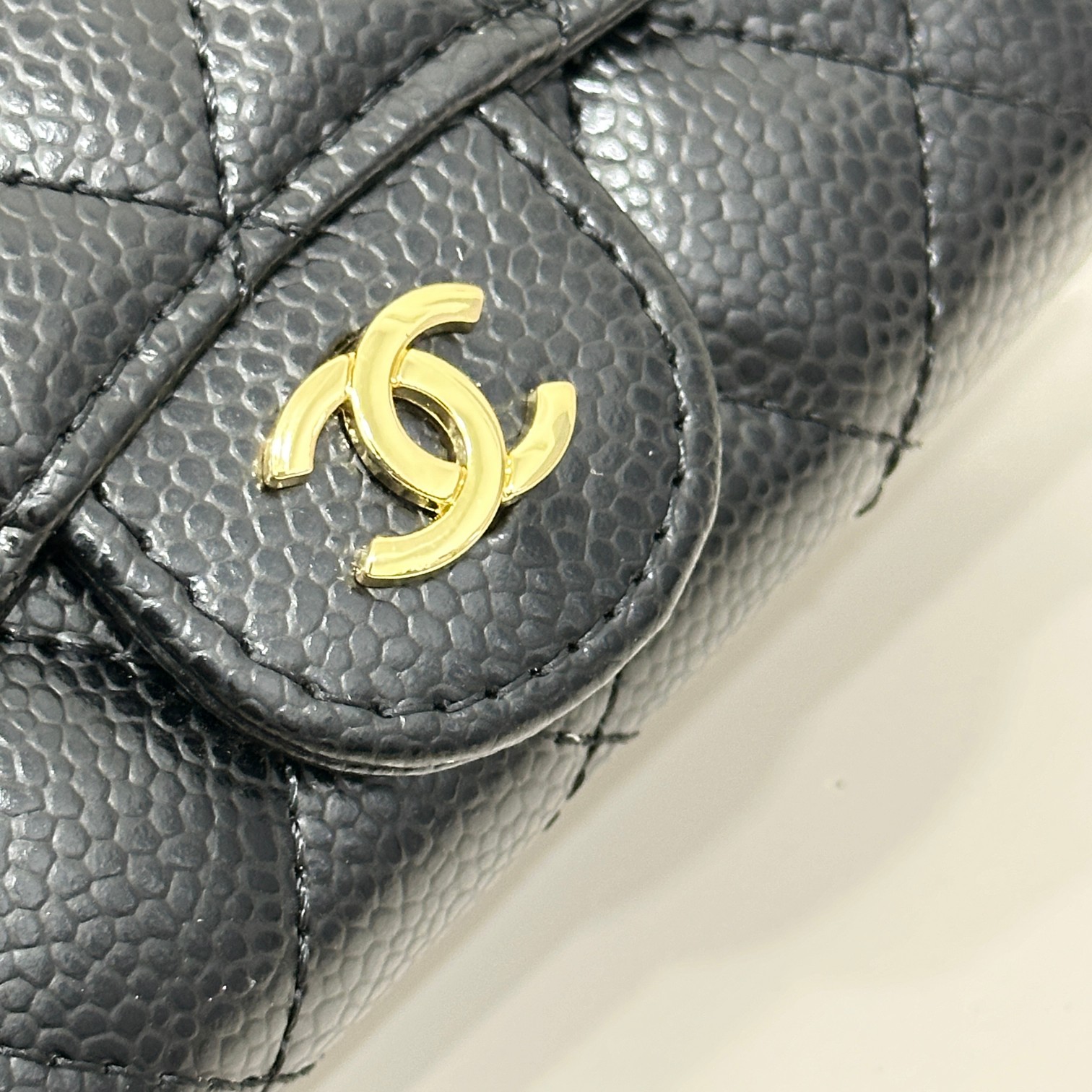 CC Inspired Black Metallic Calfskin Quilted Flap Chain Waist Bag - Gorchic - $83.99