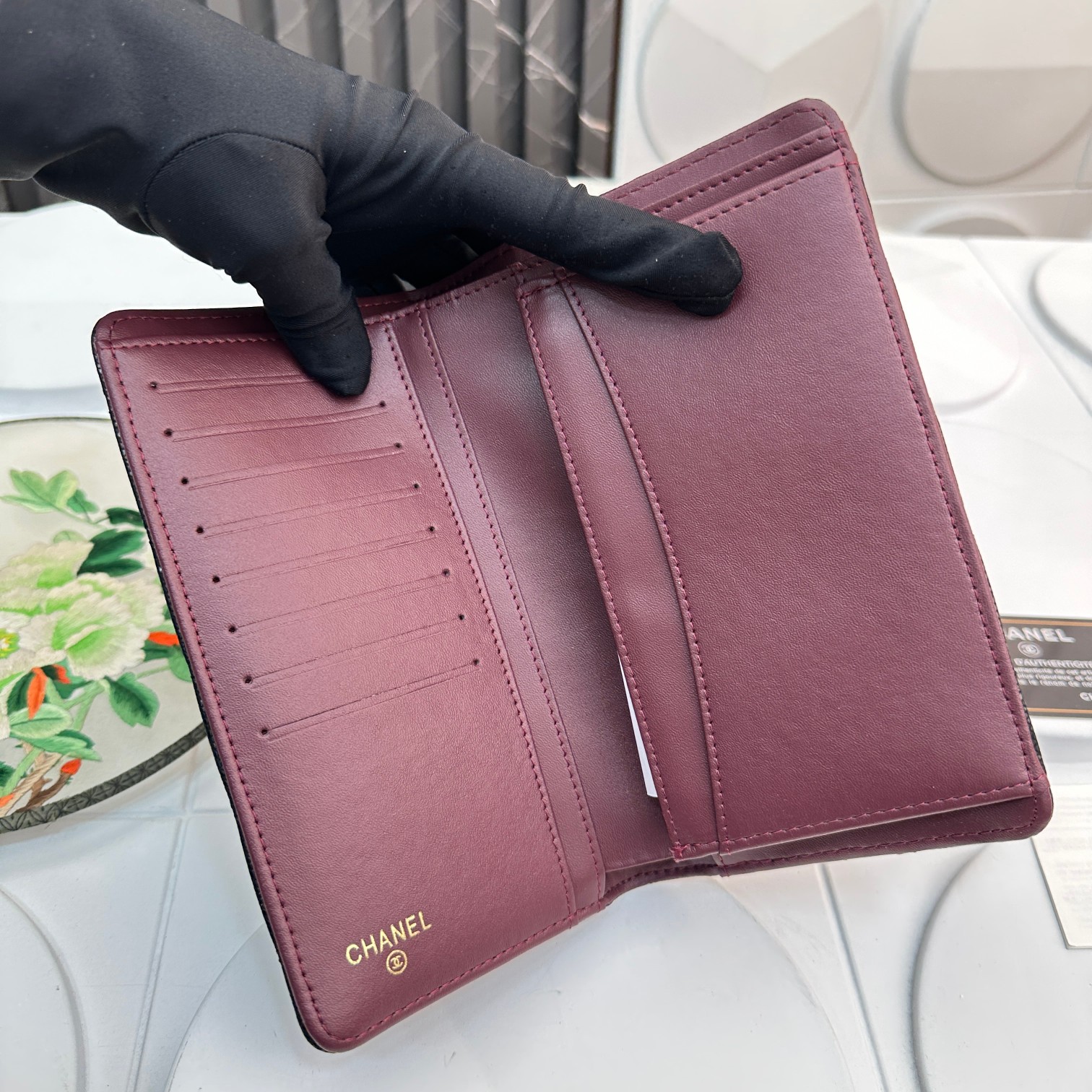 CC Inspired Wallet Quilted Caviar Gold-tone Black Wallet - Bag - Gorchic - $90.99