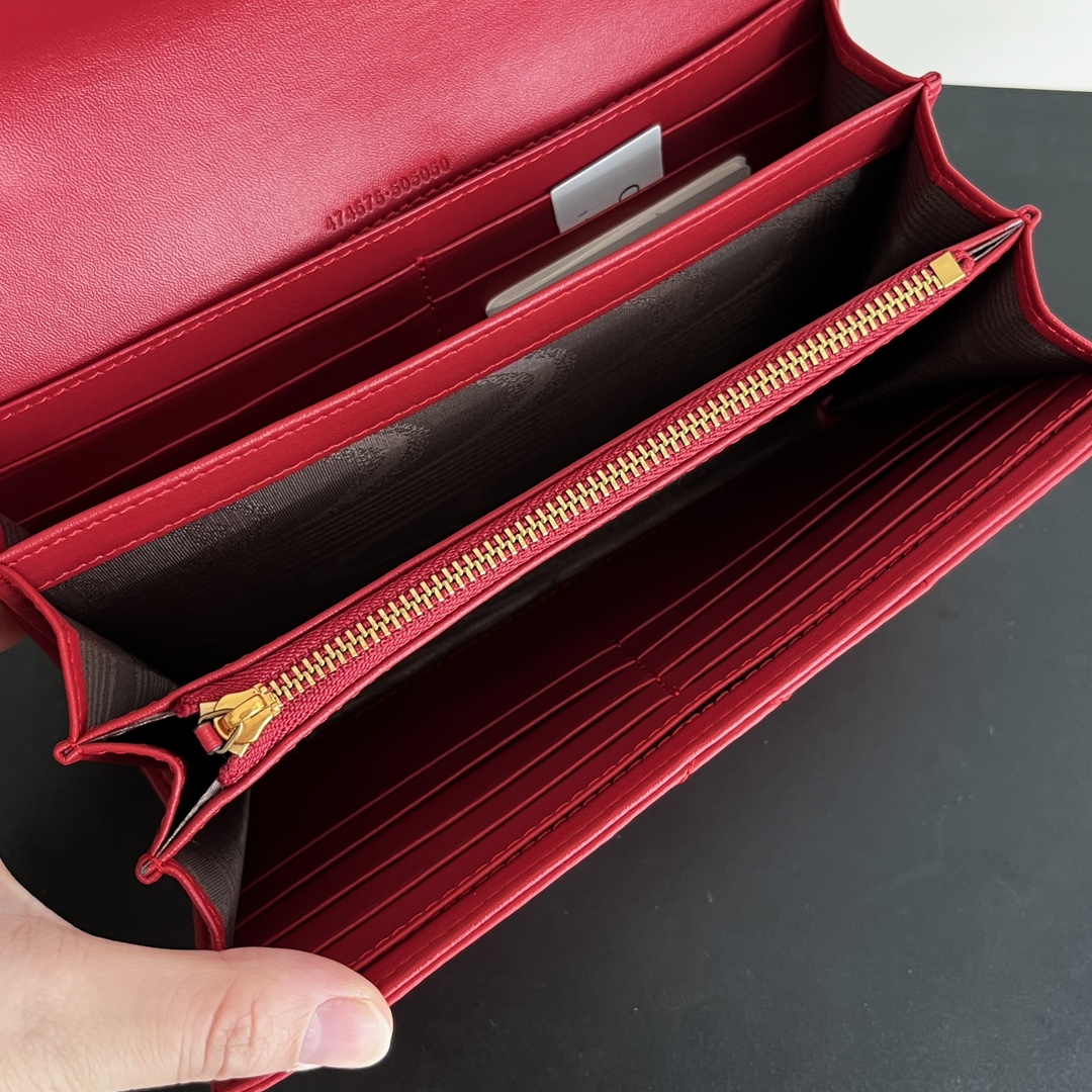 Double-G Marmont Chain Wallet - Red Gold Wallet - Gorchic - $123.99