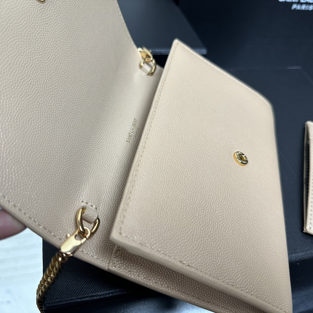 Lady Designer  Grain De Poudre Monogram Uptown Chain Wallet Dark Beige-Gold hardware - Bag - Gorchic - $112.99