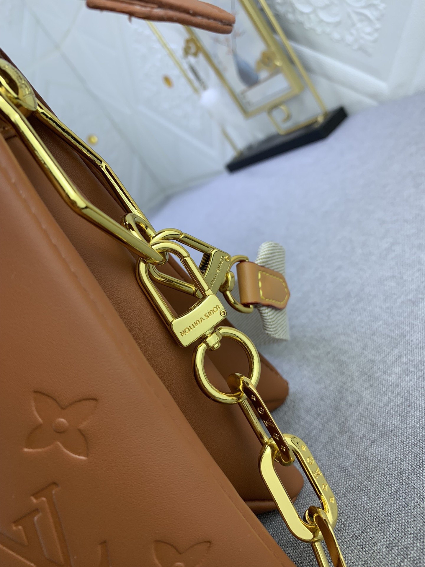 Designer Monogram Coussin PM Dark Brown Small Handbag - Gorchic - $128.99