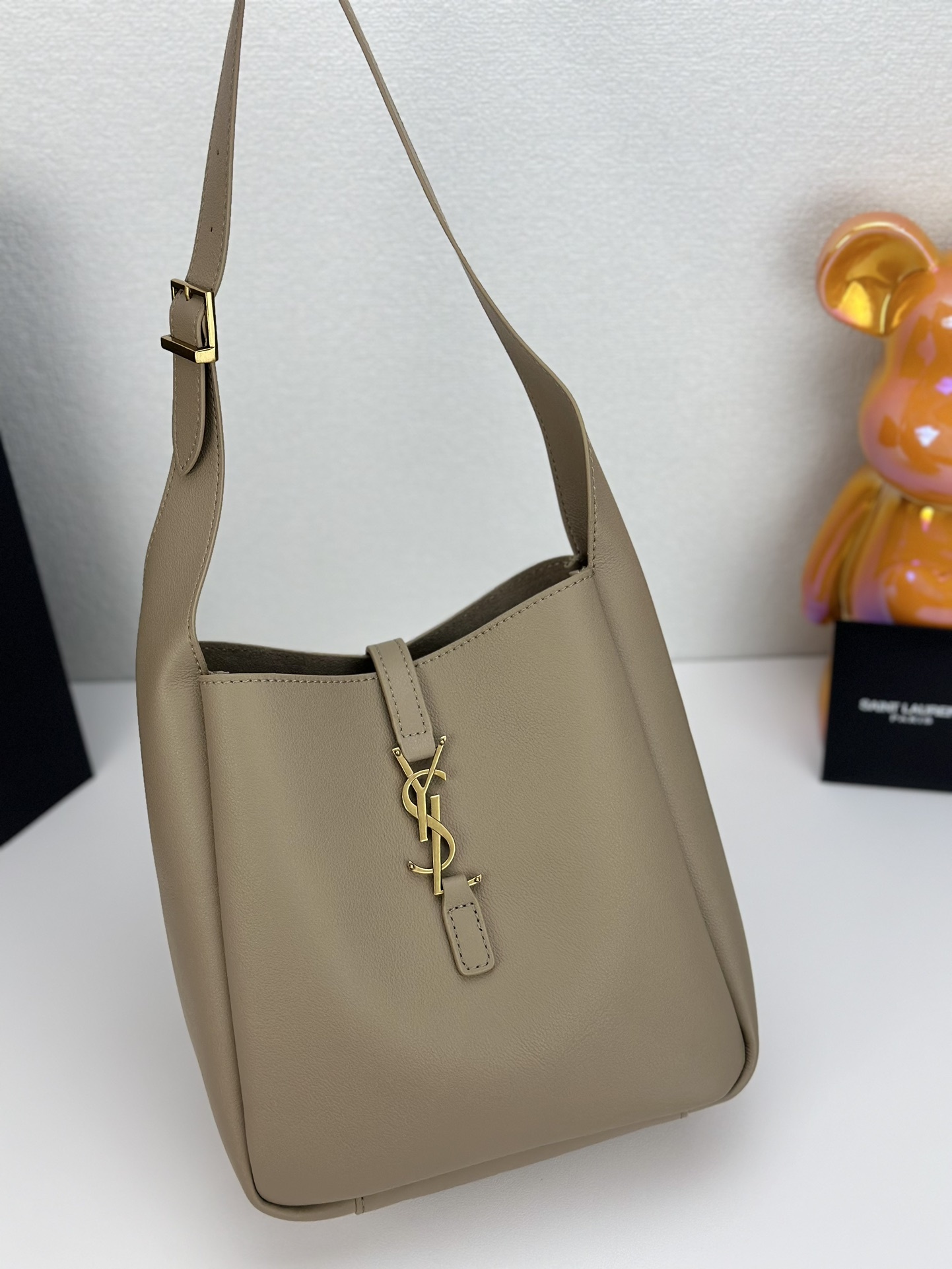 Lady Designer LE 5 À 7 small bag in soft python Beige - Bag - Gorchic - $165.99
