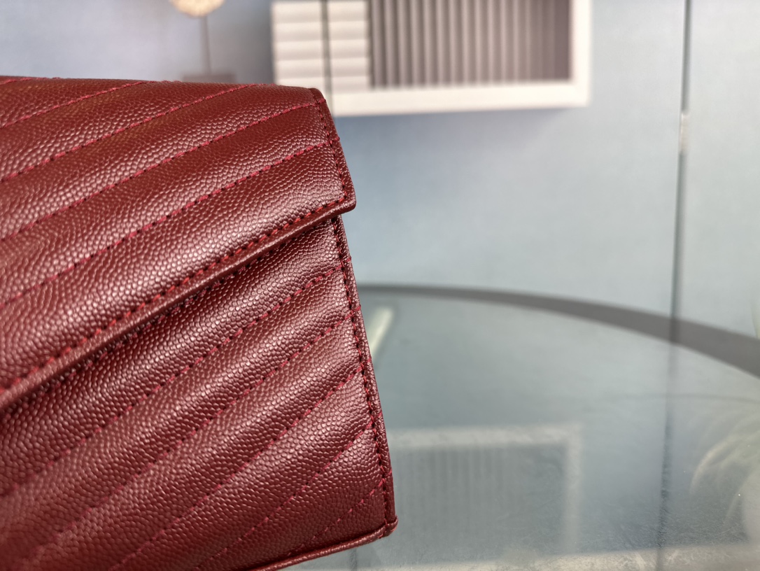 Lady Designer Fashion Cassandre Envelope - Merlot Red - Gorchic - $119.99