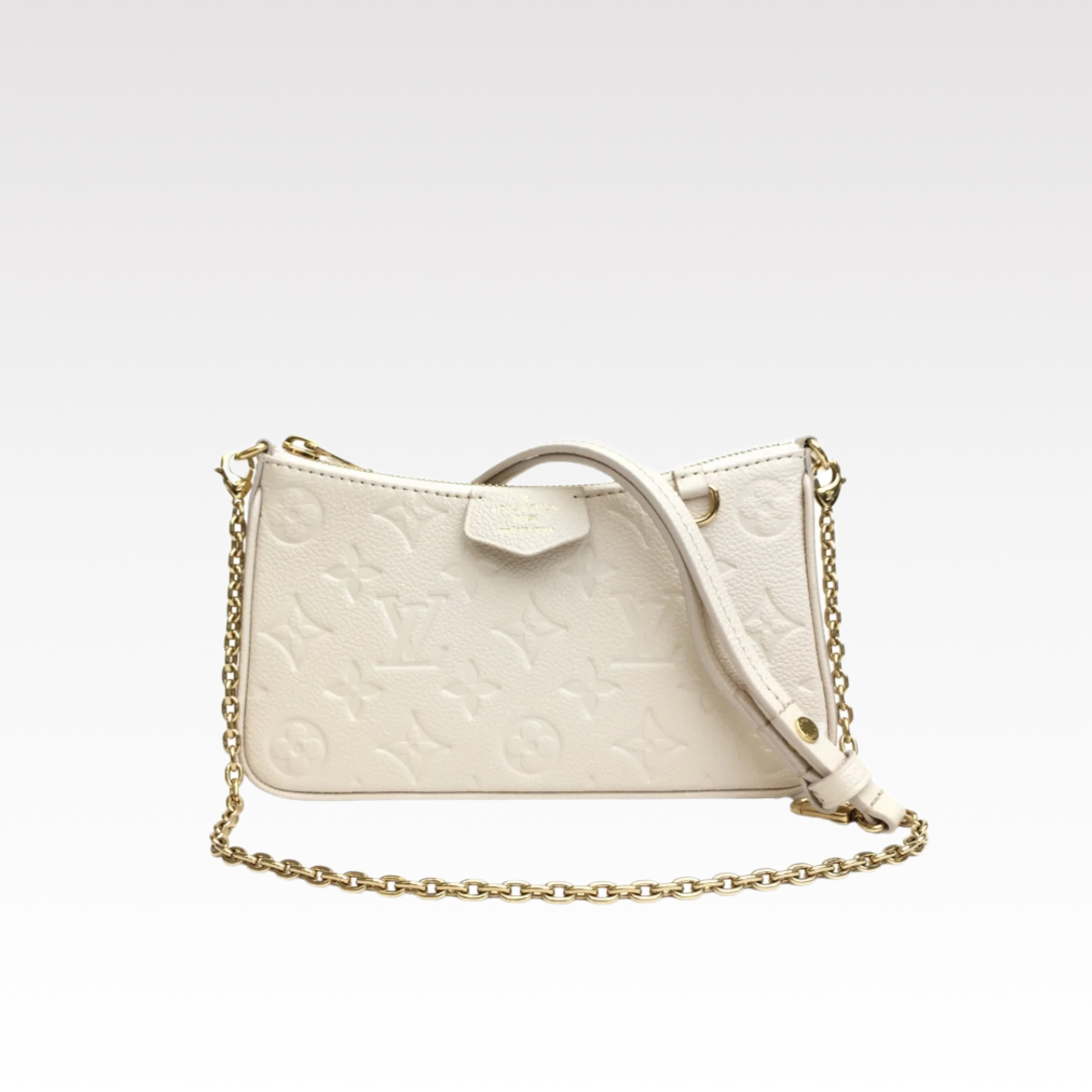 Designer Monogram Easy Pouch On Strap Handbag White -Bag - Gorchic - $129.99