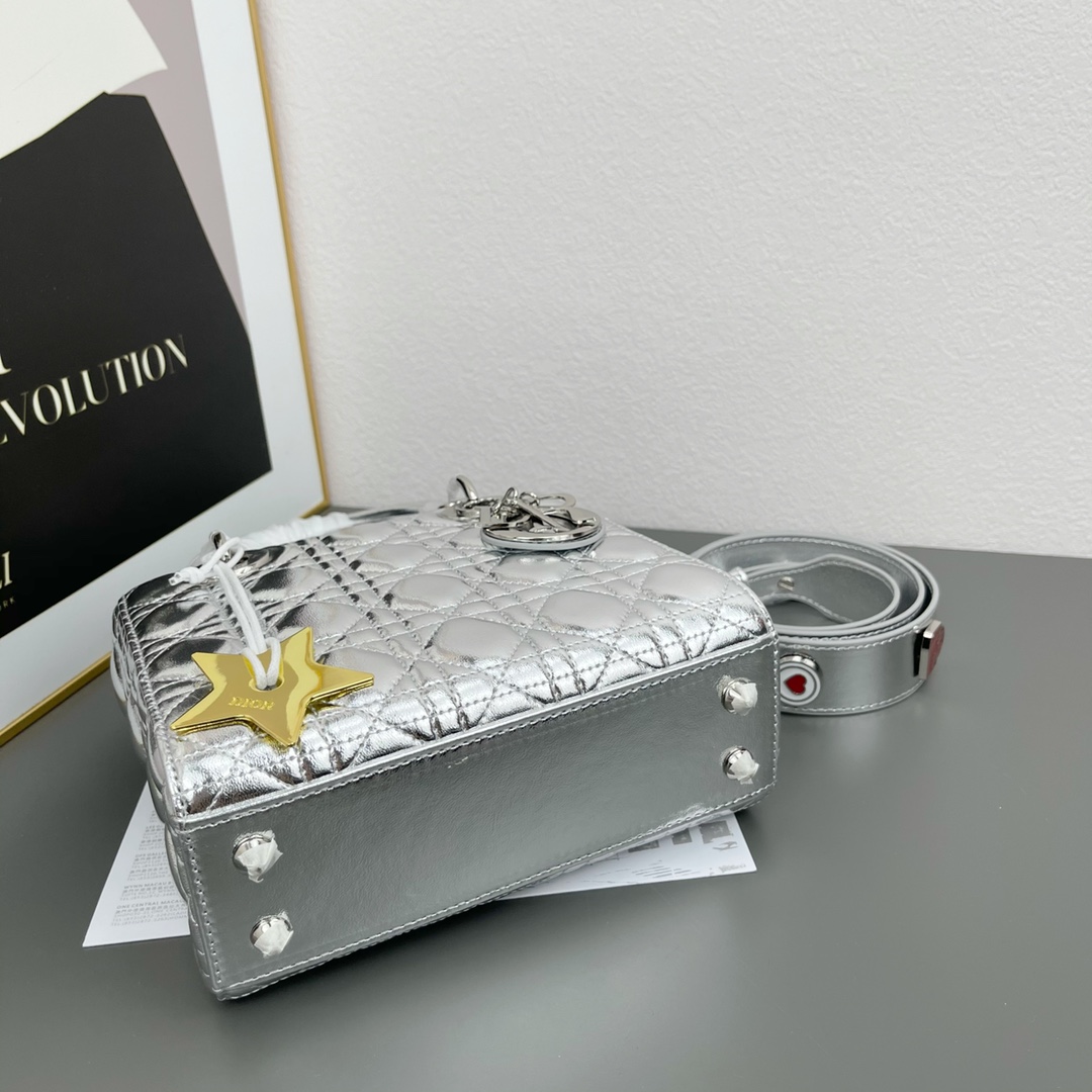 D Inspired Small Lady D Inspired Bag Cannage Calfskin - Bag - Gorchic - $167.99