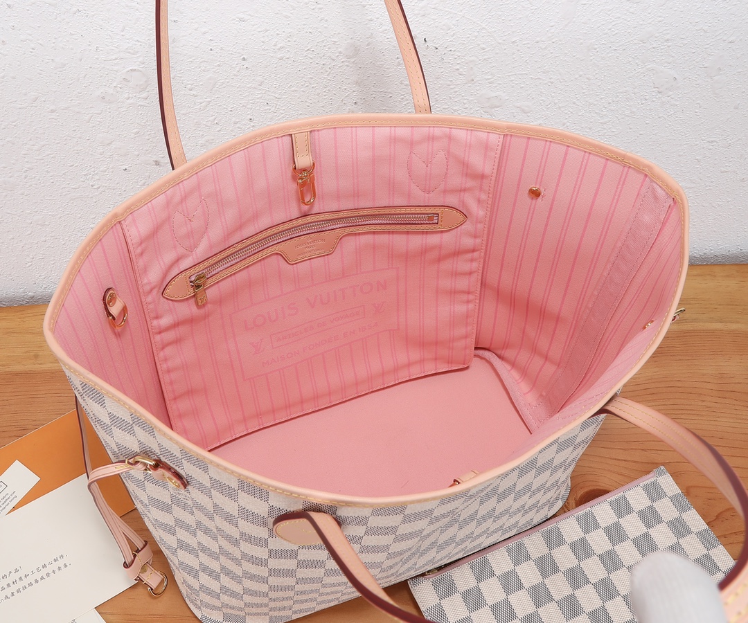 Designer Monogram Damier Azur Neo Neverfull MM - Bag - Gorchic - $110.99