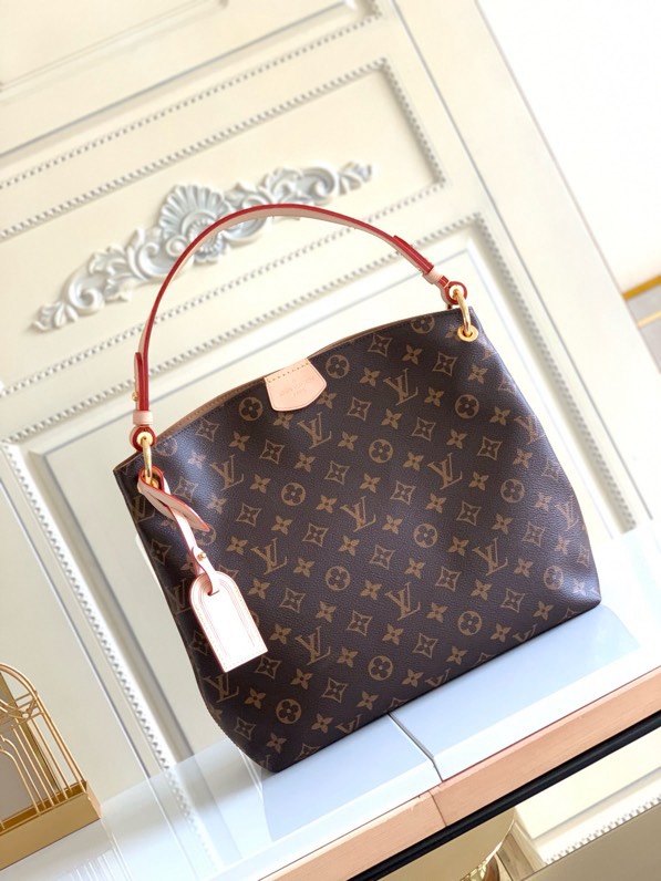 Designer Monogram Graceful PM Monogram Canvas Shoulder Bag - Gorchic - $116.99