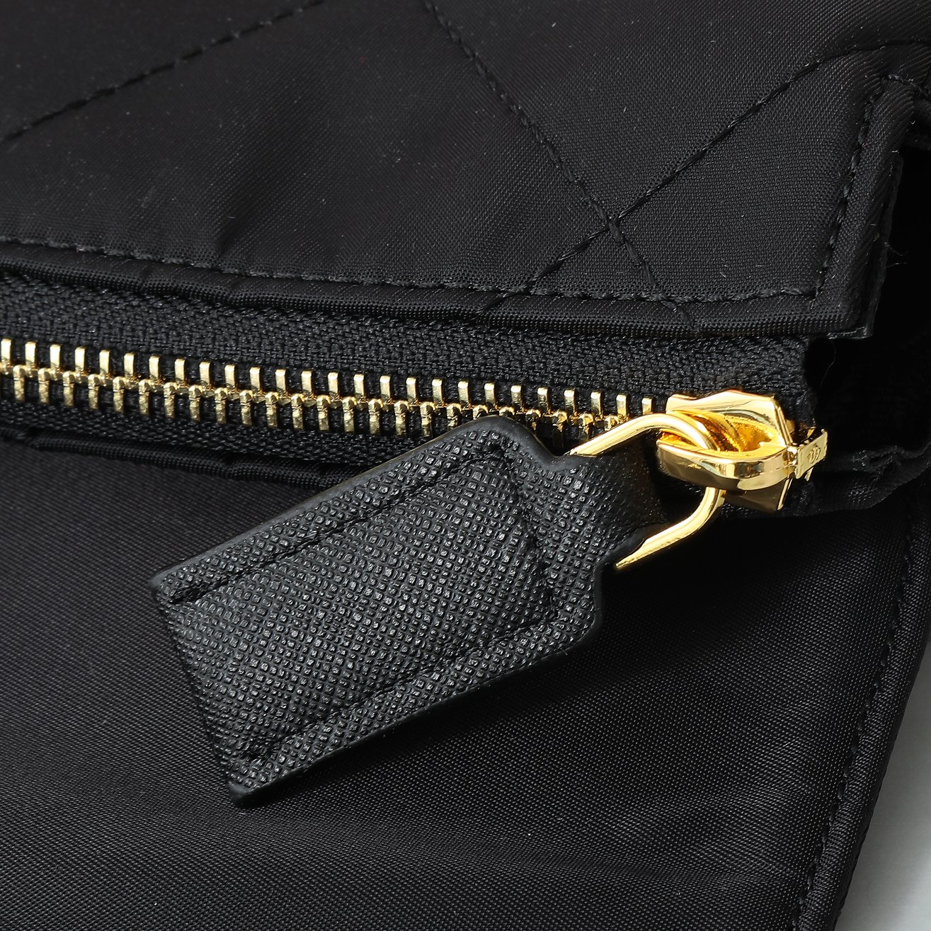 Saffiano texture Tessuto Impuntu Quilted Flap Shoulder Black Bag - Gorchic - $132.99