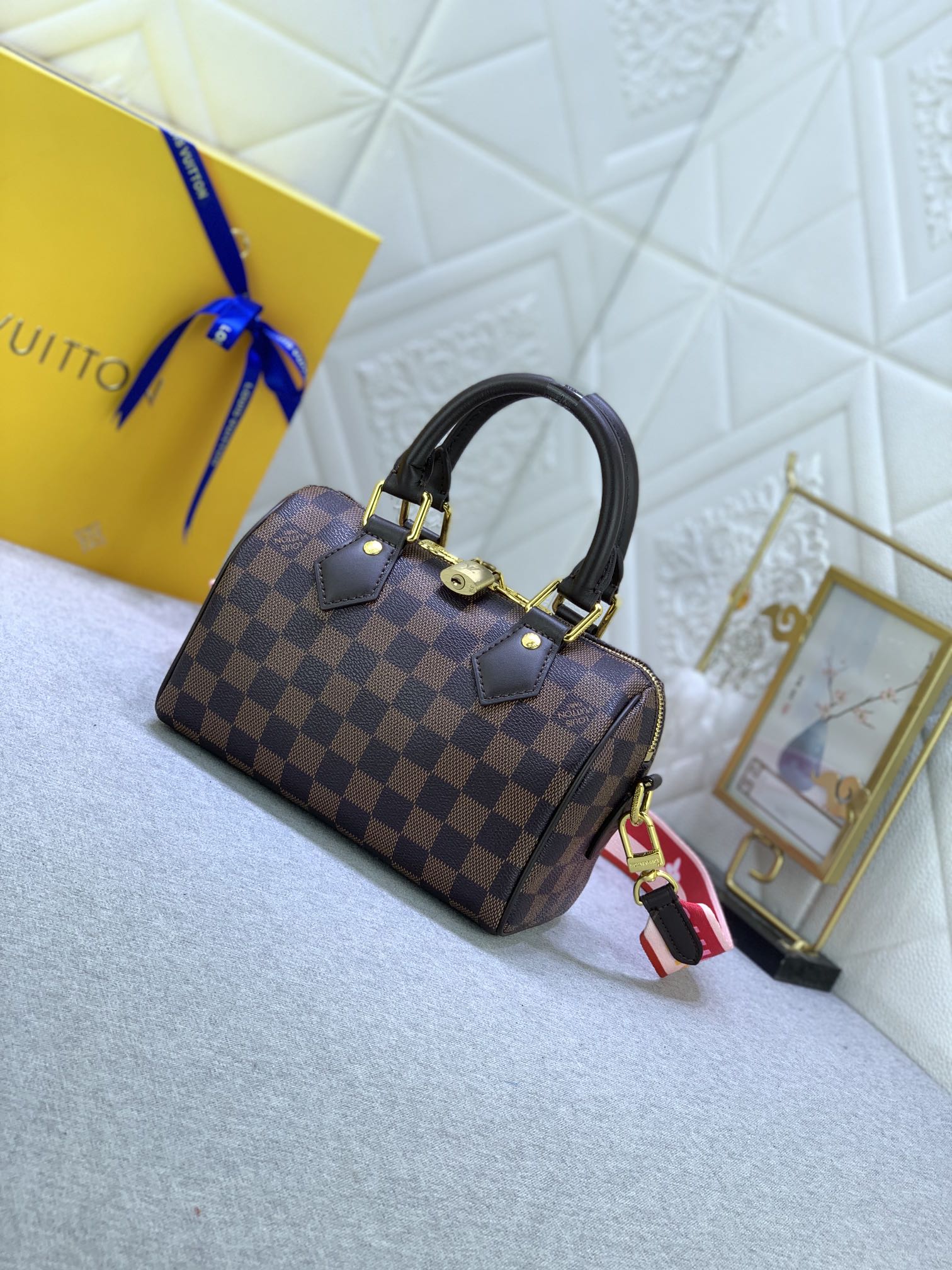 Designer Monogram Speedy Bandoulière 20 Damier Ebene Women Handbag - Bag - Gorchic - $117.99