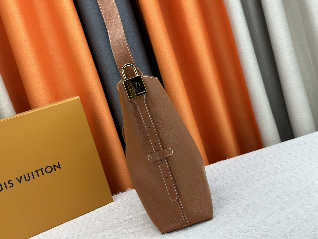 Designer Monogram  Low Key Hobo PM Bag in Brown - Bag - Gorchic - $130.99