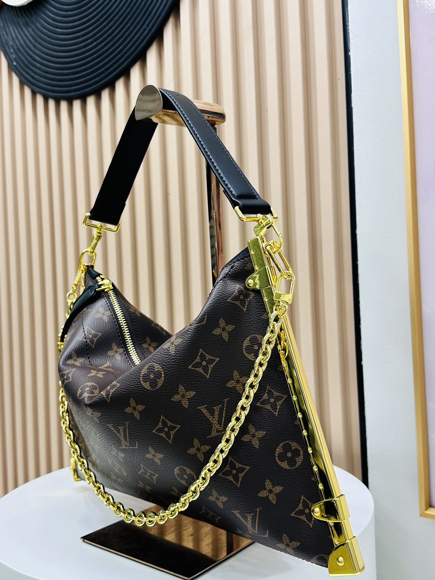 Designer Monogram Lucky Trunk Old Fashioned Brown Bag - Gorchic - $158.99