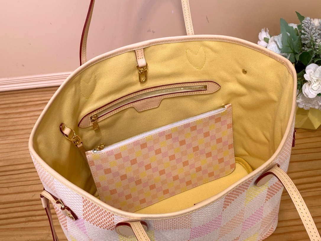 Designer Monogram Neverfull MM Pastel Medium Shopping Bag - Gorchic - $124.99