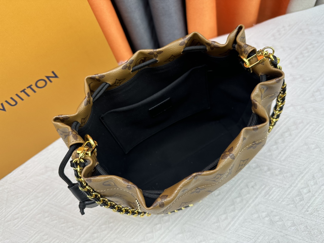 Designer Monogram Early Spring 2025 Bucket Bag - Brown - Gorchic - $135.99