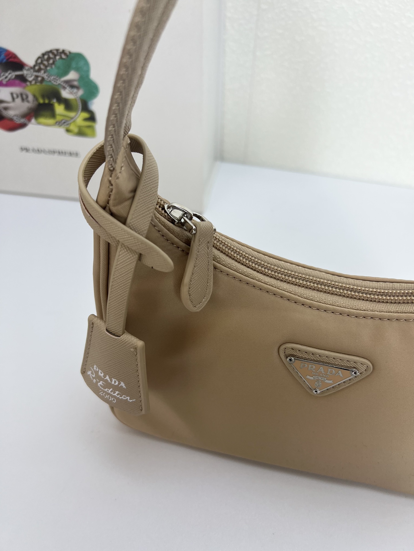 Saffiano texture Hobo Medieval Moon Bag - Khaki Bag - Gorchic - $93.99