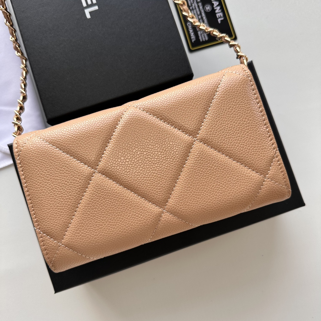 CC Inspired Chain Shoulder Crossbody Small Bag - Apricot Bag - Gorchic - $109.99