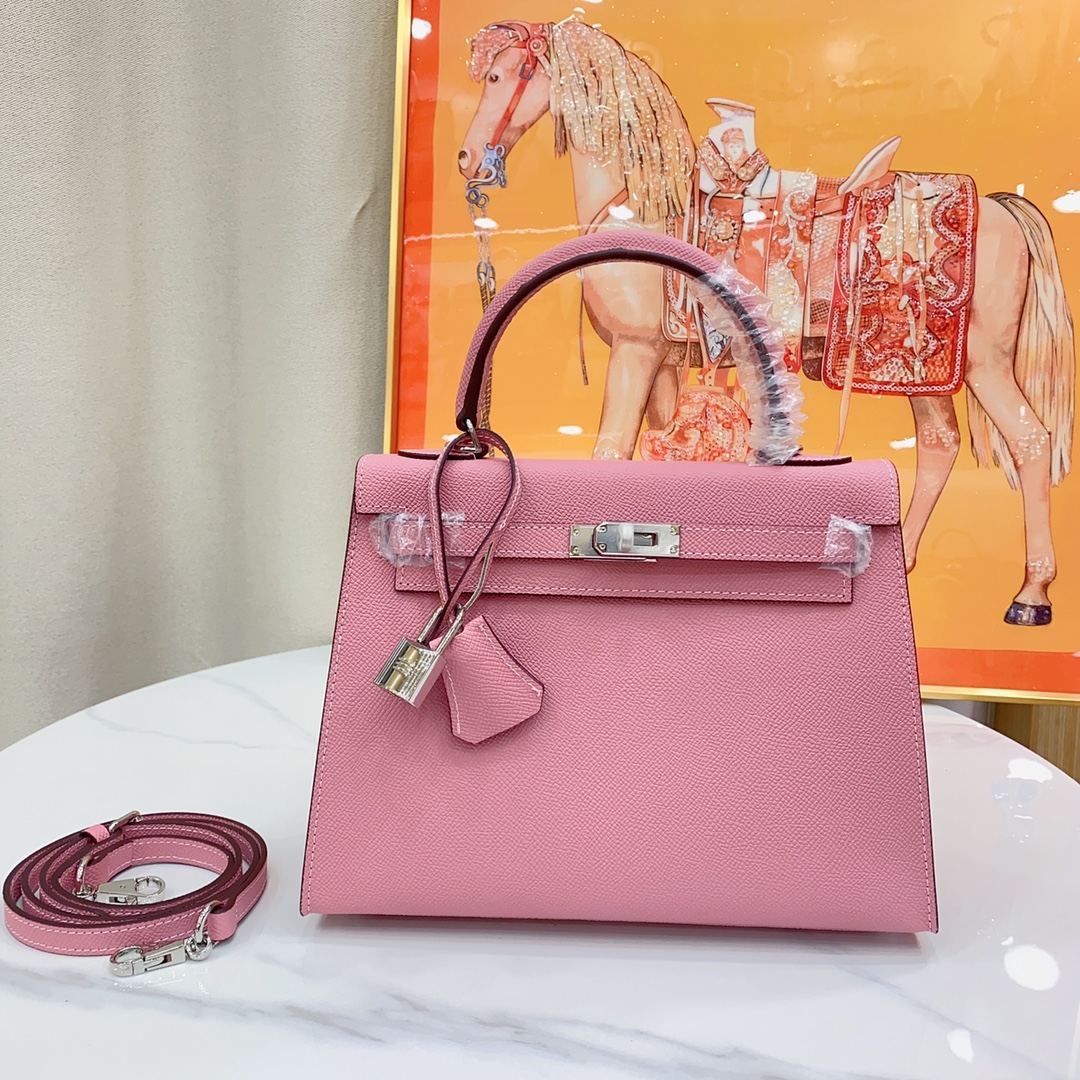 H-Inspired Kelly Haze Light Pink Silver Hardware - Bag - Gorchic - $148.99