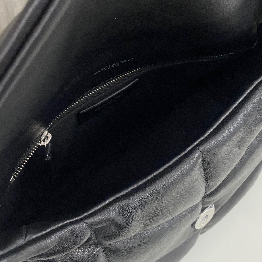 Lady Designer Loulou Puffer Small Quilted Leather Shoulder Bag Black - Bag - Gorchic - $183.99