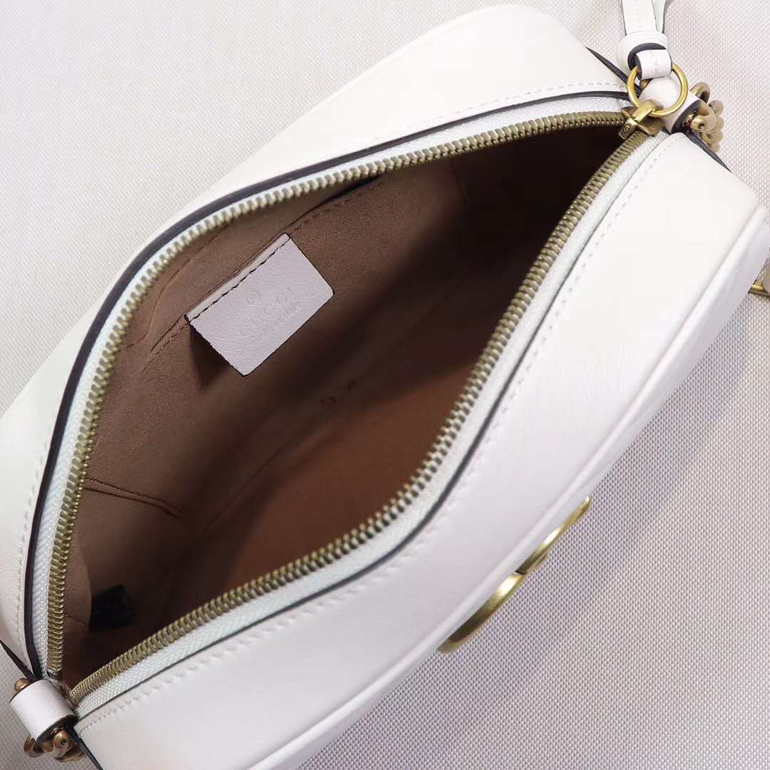 Double-G Calfskin Matelasse GG Marmont Chain Shoulder Bag - Gorchic - $117.99