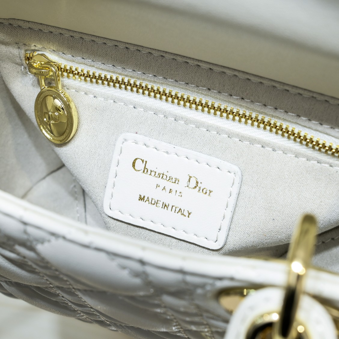 D Inspired Mini Lady D Inspired Bag White Cannage Calfskin - Bag - Gorchic - $138.99