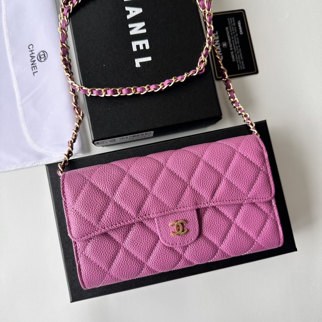 CC Inspired 23 Wallet on Chain- Pink Bag - Gorchic - $98.99