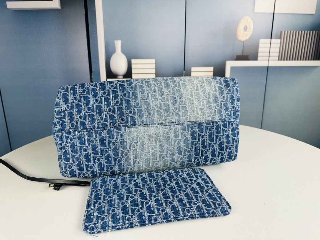 D Inspired Toujours Bag - Blue Denim D Inspired Oblique Jacquard - Gorchic - $136.99