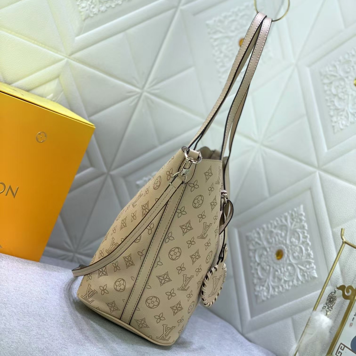 Designer Monogram  Blossom MM Bag Mahina Leather - Bag - Gorchic - $143.99