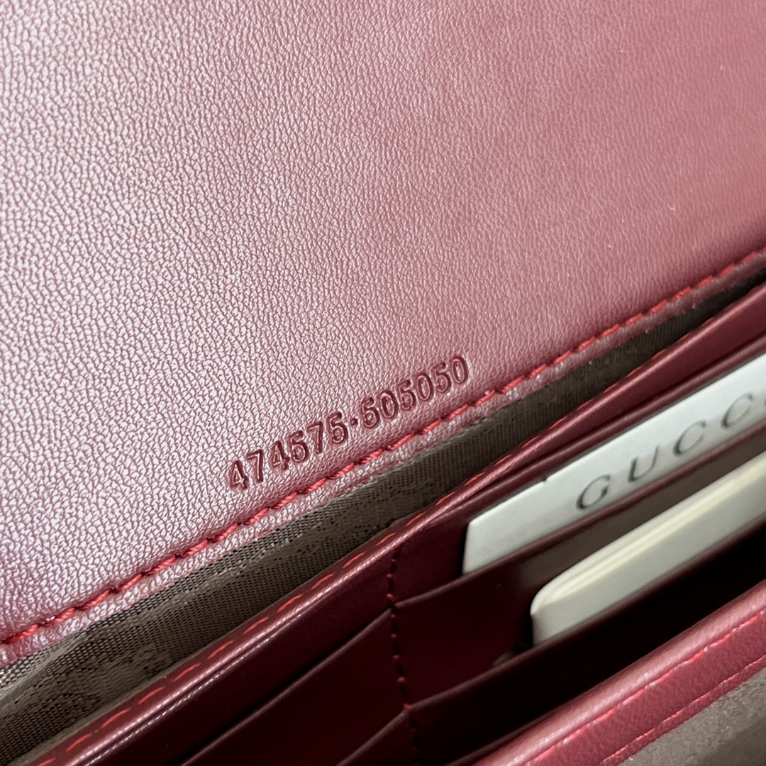 Double-G Marmont Chain Wallet - Red Wallet - Gorchic - $123.99