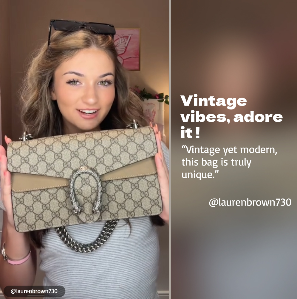 Double-G DIONYSUS GG Shoulder Bag With Beige - Bag - Gorchic - $106.99