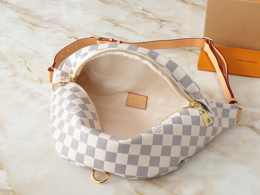 Designer Monogram Campus Bumbag Belt Bag in White Tessellations - Bag - Gorchic - $123.99