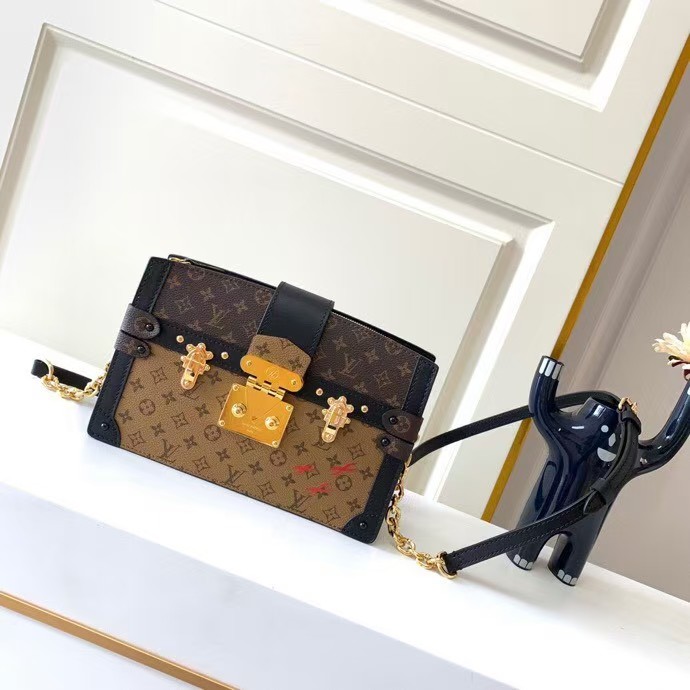 Designer Monogram Pochette Trunk Cloth Clutch Bag Brown - Bag - Gorchic - $144.99