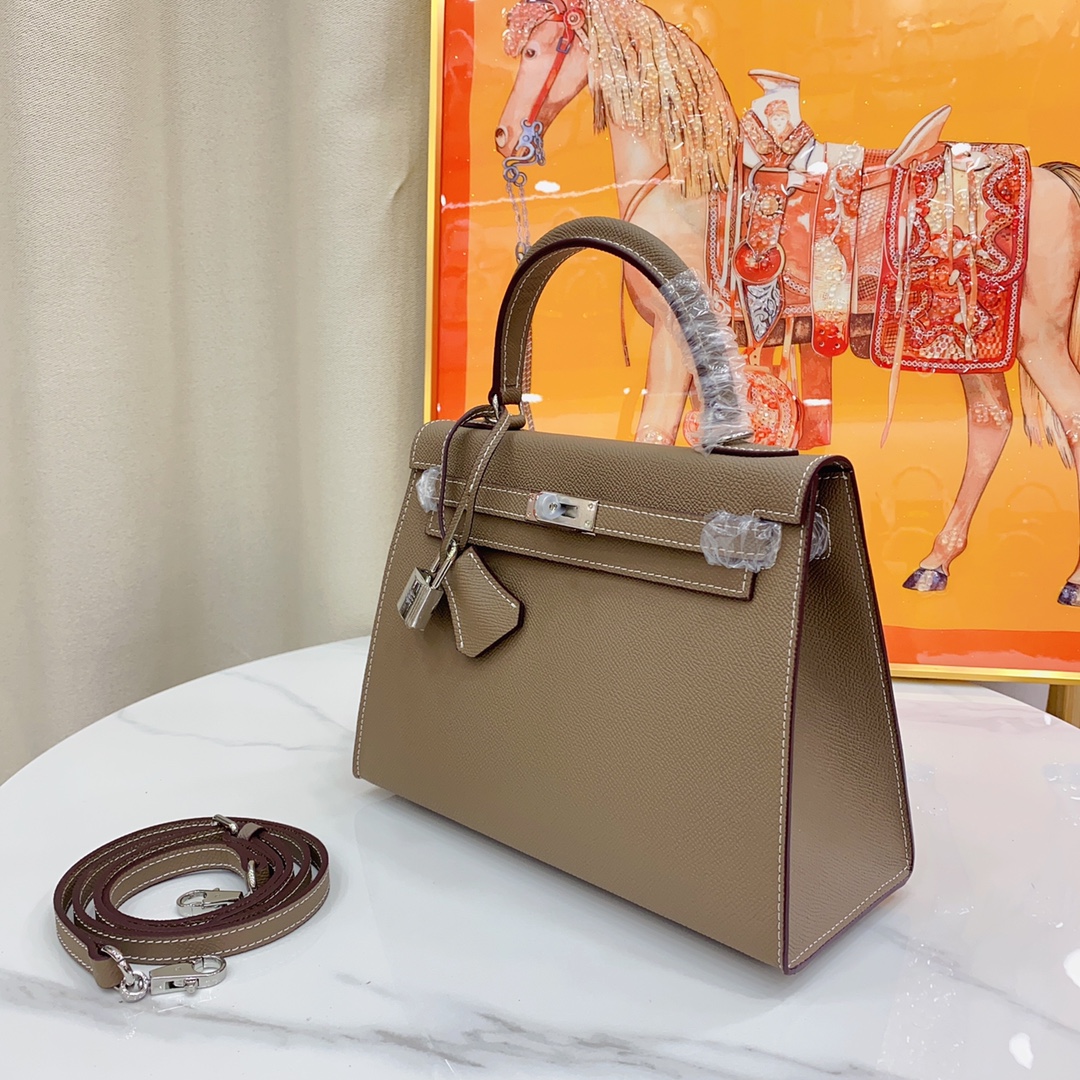 H-Inspired Kelly Haze Yellow Brown Silver Hardware - Bag - Gorchic - $156.99
